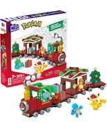 Pok mon Building Toys Set Holiday Train with 373 Pieces 4 Articulated an... - $65.17