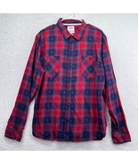 Levis Shirt Adult Extra Large Red Blue Plaid Button Up Long Sleeve Pocke... - £15.76 GBP