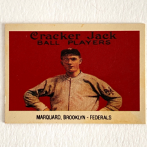 Rube Marquard 1915 Cracker Jack Card #43 Reprint 9 / 24 Brooklyn Federals 1993 - £2.27 GBP