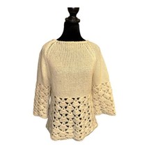 Handmade Vintage Italian Made Knit Sweater Mohair Wool Approx Size Women Medium - $36.93