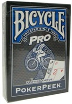Bicycle Playing Cards Pro Poker Peek Face Blue or Red Deck New - £7.65 GBP