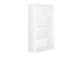 White Laminate 5-Tier Bookshelf Bookcase Etagere - Modern 48&quot;H Storage - $2,926.28 MXN