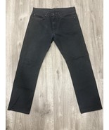 Levis 513 Mens 34X32 Black Pants 5 Pocket 98% Cotton - $554.35 MXN