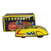 Vintage 1984 Torpeauto Lemezarugyar Tin plate Wind Up Car Hungary Rooster Toy - £25.33 GBP