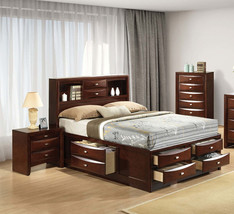 2 Piece Bedroom Set: Egeo Dresser + Omaha Nightstand, Black/Light Oak - $386.99