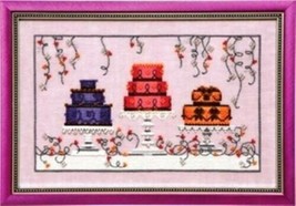 SALE! Complete Xstitch Materials NC182 Garden Party Cakes - by Nora Corbett - $40.58+