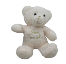 Dandee Plush light pink teddy bear sings Jesus Loves Me  gold nose - £7.88 GBP