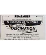 1597 Broadway FASCINATION vintage game card, vintage - $15.02 CAD