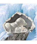 Mats Jonasson Sweden Mini Iceberg Paperweight Sculpture Polar Bear Signed - $25.37 CAD