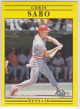 M) 1991 Fleer Baseball Trading Card - Chris Sabo #80 - £1.53 GBP