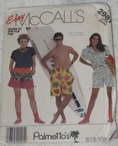 McCall&#39;s 2981 Misses&#39;, Men&#39;s or Teen Boys&#39; Shorts Size L 42-44 Vintage P969 - £5.58 GBP