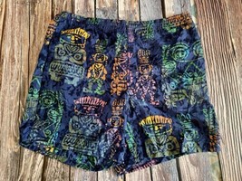 Men’s M Hawaiian Tiki print Swim shorts - $9.50