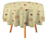 Pumkin Maple Leaf Tablecloth Round Kitchen Dining for Table Cover Decor ... - $15.99+