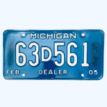 2005 United States Michigan Base Dealer License Plate 63D561 - $16.82