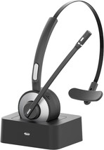 Bluetooth Headset with Microphone Single Ear Trucker Headset Noise Cancelling Wi - £74.75 GBP