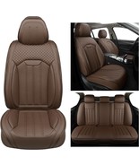 Car Seat Covers Full Set Breathable Faux Leather Automotive Universal Br... - $89.09