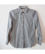  J.Crew Slim-Fit Stretch Cotton Poplin Button Down Shirt White Black Str... - $30.00