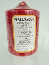 Pfaltzgraff Red Scented Cinnamon Apple Candle - 10 oz - 4 x 3 - New! - $14.46
