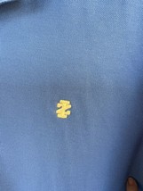 Izod Advantage Polo Shirt Large Blue Short Sleeve Top 2 Button Collar Classic - £4.46 GBP