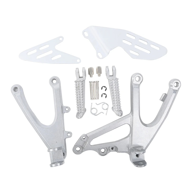 Motorcycle Front Rider Footrests Foot Pegs Bracket For YAMAHA YZF R1 YZF-R1 - £43.22 GBP