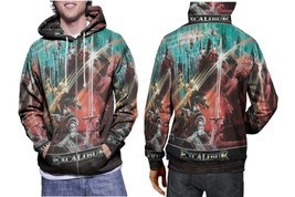 Excalibur King Arthur   Men&#39;s Full-Print Sublimation Zipper Hoodie - $46.47 CAD