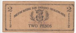 Philippine, 2 Pesos, 1942, Emergency Circulating Note - $12.60