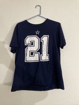 Dallas Cowboys Ezekiel Elliott #21 The Nike Tee Short Sleeve Shirt Blue ... - £11.59 GBP