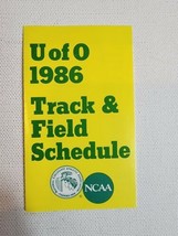 Vintage 1980s Oregon Ducks Mini Pocket Schedule 1986 Track and Field  - $9.30