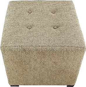 Upholstered Cubed/Square Olivia Series Ottoman, 17&quot; X 19&quot; X 19&quot;, Doe - $209.99