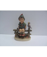 Hummel Figurine WAYSIDE HARMONY #111 Boy on Fence with Bird TMK-4 Vintage - £31.94 GBP