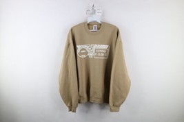 Vintage 90s Streetwear Mens Large Faded Manhattan Postal Center Sweatshirt Beige - $54.40