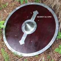 Viking Shield - Brown - Full Size Replica Medieval Shield - £191.84 GBP