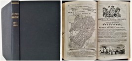 1847 antique BOSTON ma CITY DIRECTORY history genealogy ads occupation  - £136.23 GBP
