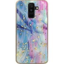 For Samsung A6 Marble Glitter Case Colorful Galaxy - £4.68 GBP
