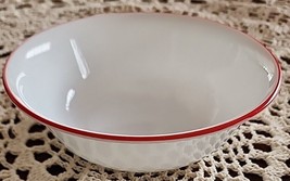 Vintage ~ Set of Four (4) ~ Corelle By Corning ~ URBAN RED RIM ~ Cereal ... - £35.29 GBP