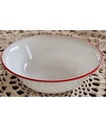 Vintage ~ Set of Four (4) ~ Corelle By Corning ~ URBAN RED RIM ~ Cereal ... - £35.29 GBP