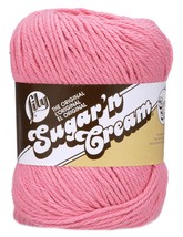 Lily Sugar&#39;n Cream Yarn  Solids Super Size Rose Pink - £14.91 GBP