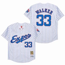 Expos #33 Larry Walker Jersey Old Style Uniform White Stripe - £35.41 GBP