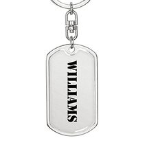 Williams - Luxury Dog Tag Keychain Personalized Name - £23.93 GBP