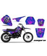 YAMAHA PW80 GRAPHICS KIT CREATORX DECALS SAMURAI PINK-BLUE - $106.65