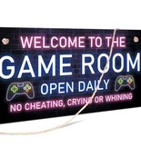 Game Room Welcome Sign - No Cheating, Crying or Whining | Rustic Wooden Wall Art - $6.47