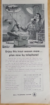Vintage Ad Bell Telephone &#39;Enjoy This Trout Season More..&#39; 1960&#39;s - £6.72 GBP