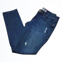 Cabi Low Rise Distressed Slim Boyfriend Blue Jeans Size 0 Waist 28 In Inseam 29 - £26.57 GBP