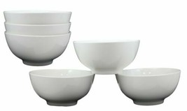 Contemporary White Porcelain Large Ramen Pho Udon Soup Bowls 48oz 8.25&quot;D (Set 6) - £55.14 GBP