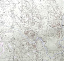 Map Peaked Mountain Pond Maine 1990 Topographic Geo Survey 1:24000 27x22... - $37.49