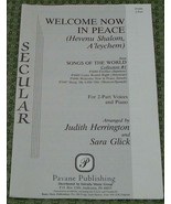 Welcome Now In Peace, (Hevenu Shalom A’Leychem) 1993 SHEET MUSIC - FOLK ... - $130.76 MXN