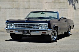 1966 Chevy Impala SS black front | 24x36 inch POSTER | classic - $22.43