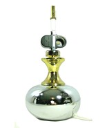 Vintage MCM Chrome Ball Table Lamp w/&quot;Brass&quot; Finish Accent  BASE ONLY - ... - $13.67 CAD