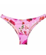 VICTORIA&#39;S SECRET Zuma Etsy Brazilian Swim Bottom Pink Floral Size M - £19.74 GBP