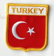 TURKEY TURKISH FLAG EMBROIDERED PATCH 2 X 3 INCHES - £4.28 GBP